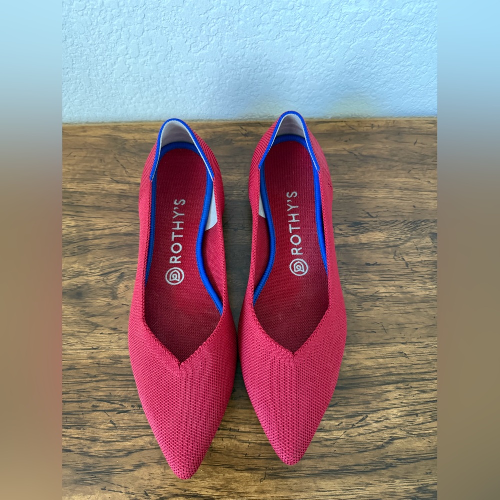Rothy’s The Point II Red and Blue Size 9 - Picture 2 of 6